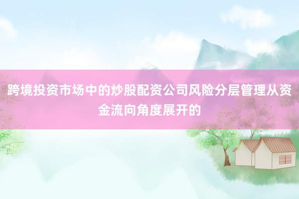 跨境投资市场中的炒股配资公司风险分层管理从资金流向角度展开的
